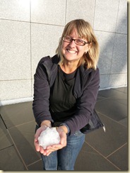 Schnee, äh Hagel in Canberra