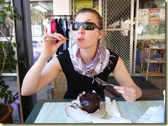 Nile genießt den Mud-Muffin